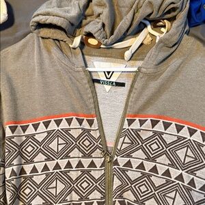 Vissla Gray Geometric Hoodie